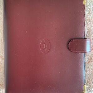 Vintage Cartier Paris Burgundy Red Leather Agenda Planner All Inclusive 2001
